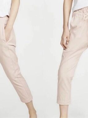 Bassike Pale Pink Drop Crotch Pants. $360